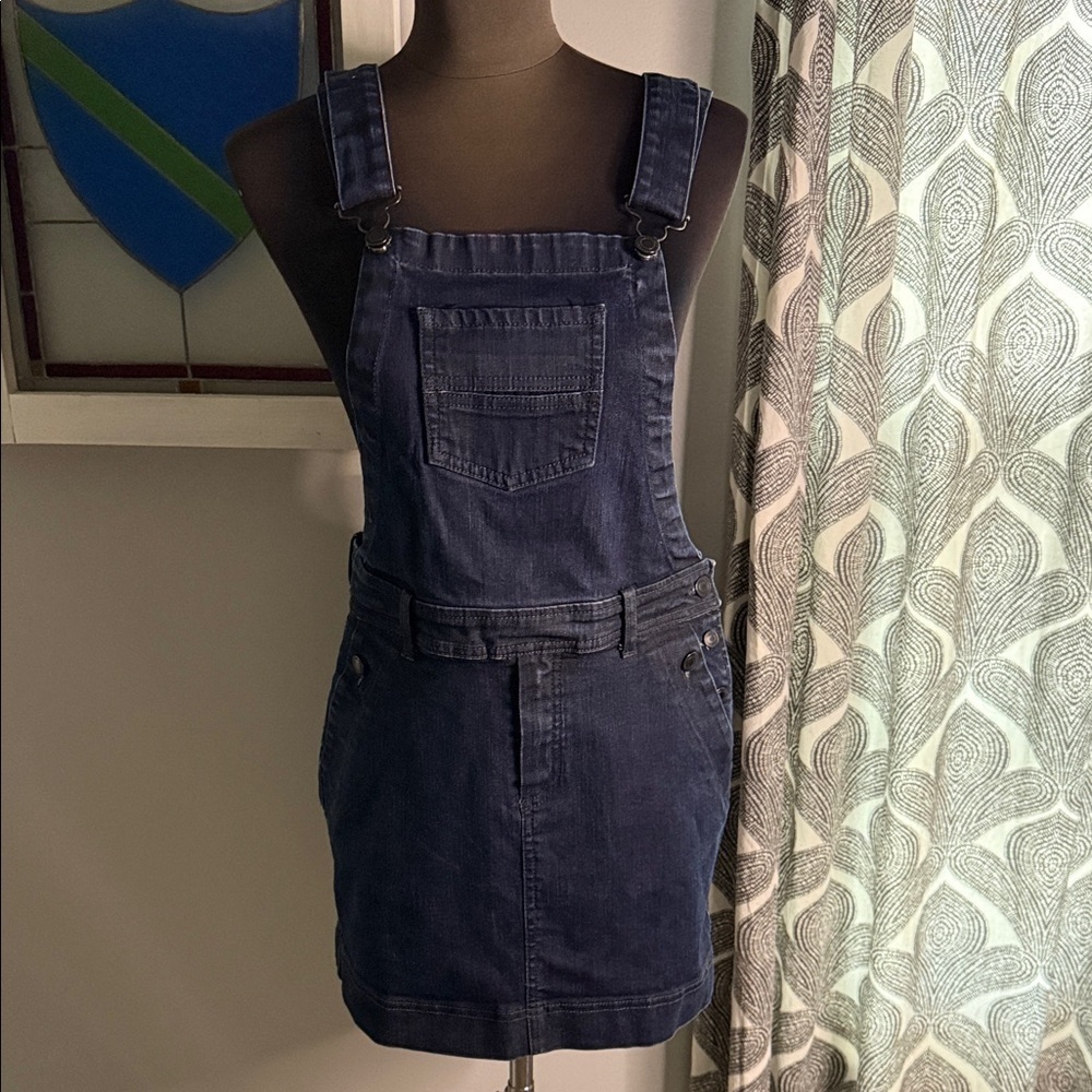 Comptoir des Cotonniers Denim Overall Jumper/ Skirt SZ Medium - Picture 2 of 10